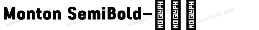 Monton SemiBold字体转换